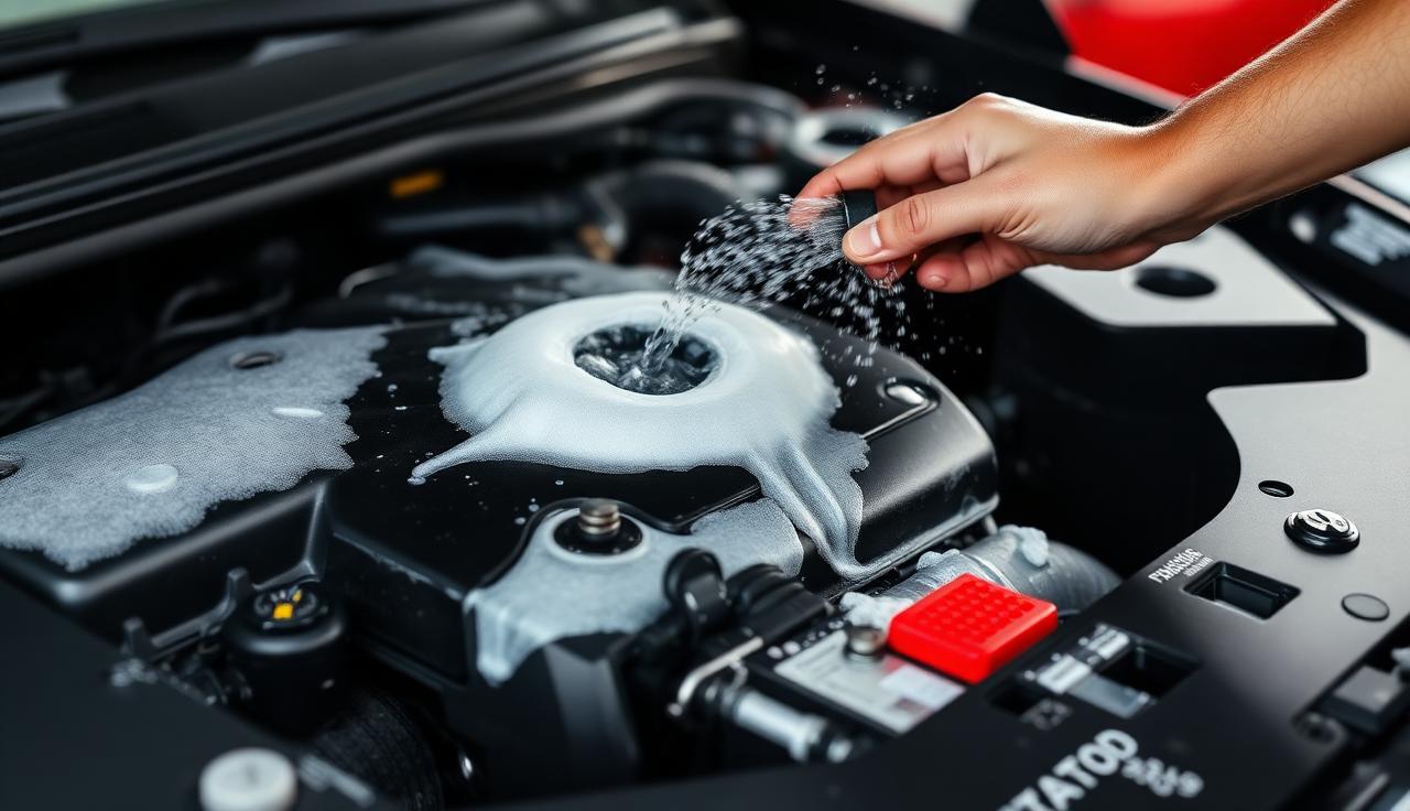 Motorrum under service i Nacka
